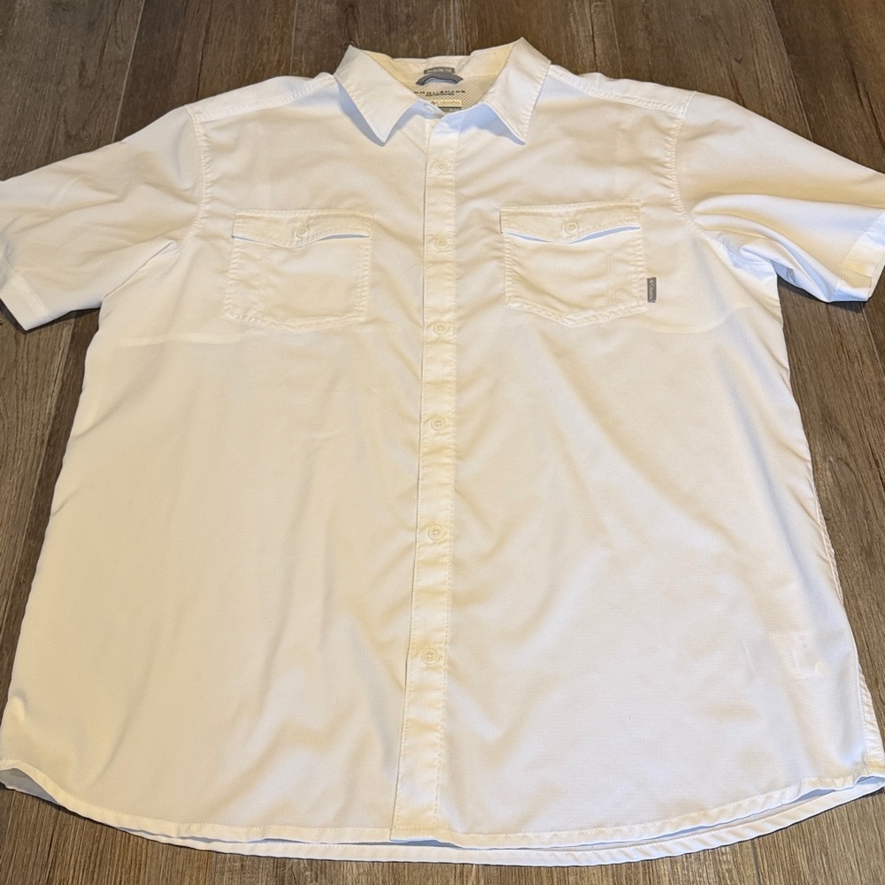 Men’s Columbia White Omni-Shade Shirt